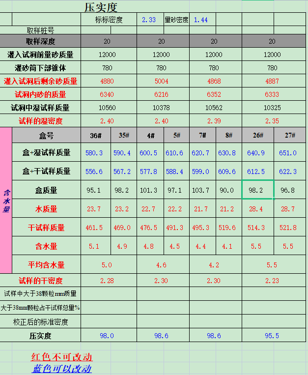 压实度计算表 工程造价资料封面